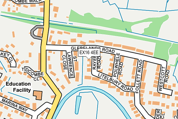 EX16 4EE map - OS OpenMap – Local (Ordnance Survey)