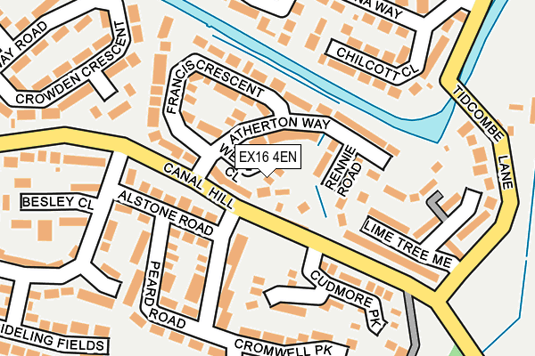 EX16 4EN map - OS OpenMap – Local (Ordnance Survey)