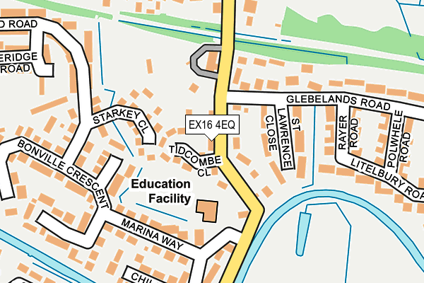 EX16 4EQ map - OS OpenMap – Local (Ordnance Survey)
