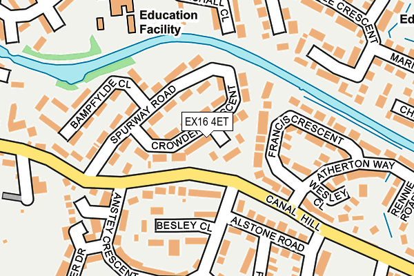 EX16 4ET map - OS OpenMap – Local (Ordnance Survey)