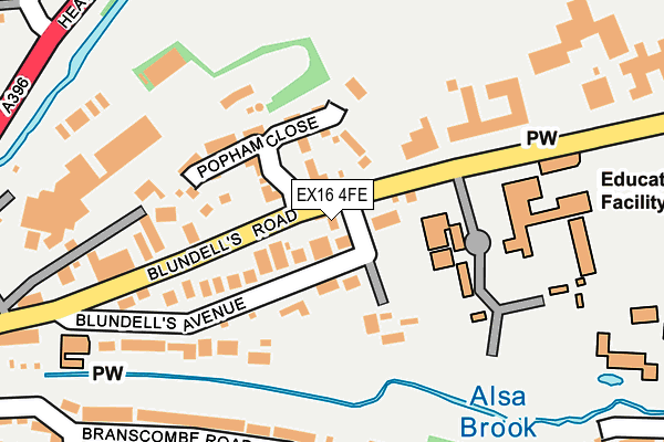 EX16 4FE map - OS OpenMap – Local (Ordnance Survey)