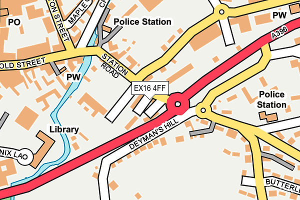 EX16 4FF map - OS OpenMap – Local (Ordnance Survey)