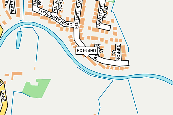 EX16 4HD map - OS OpenMap – Local (Ordnance Survey)