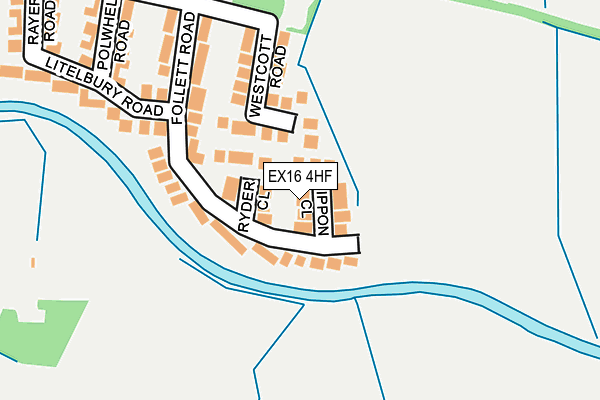 EX16 4HF map - OS OpenMap – Local (Ordnance Survey)