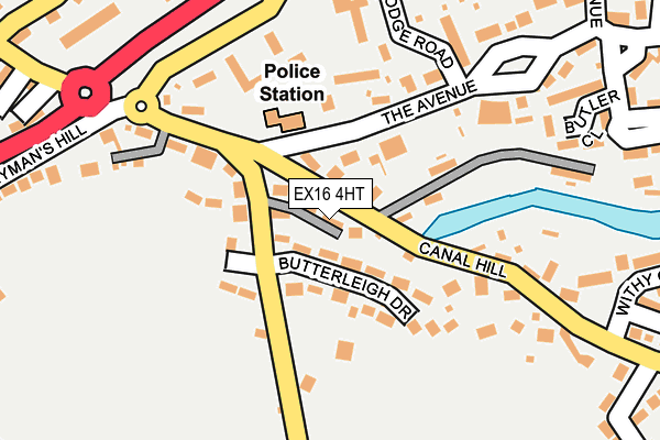 EX16 4HT map - OS OpenMap – Local (Ordnance Survey)