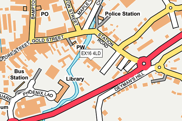 EX16 4LD map - OS OpenMap – Local (Ordnance Survey)