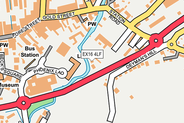 EX16 4LF map - OS OpenMap – Local (Ordnance Survey)