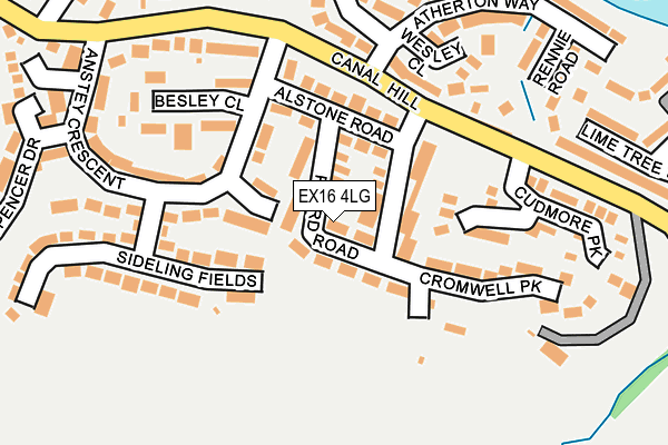 EX16 4LG map - OS OpenMap – Local (Ordnance Survey)
