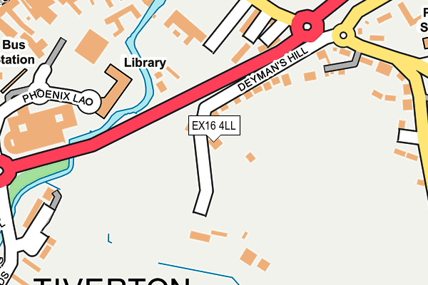 EX16 4LL map - OS OpenMap – Local (Ordnance Survey)