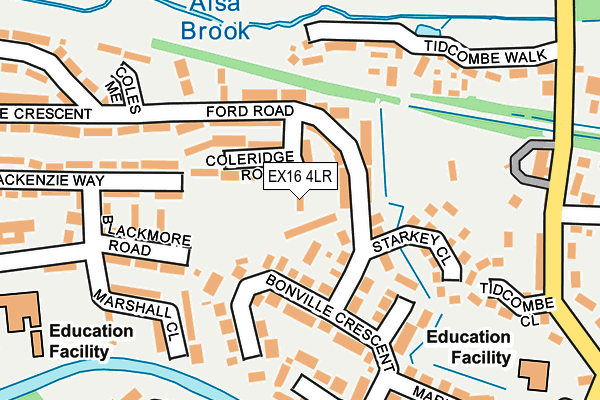 EX16 4LR map - OS OpenMap – Local (Ordnance Survey)
