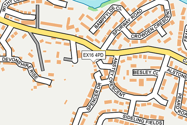 EX16 4PD map - OS OpenMap – Local (Ordnance Survey)