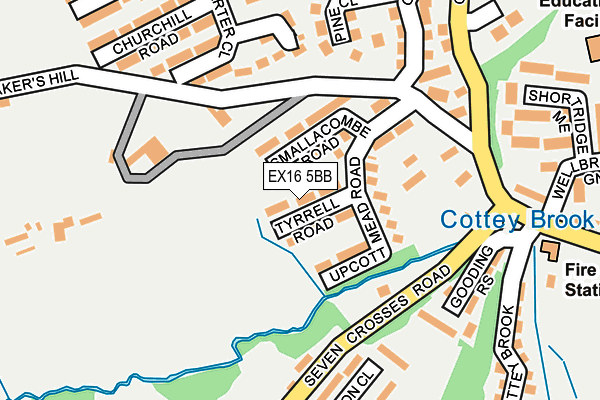 EX16 5BB map - OS OpenMap – Local (Ordnance Survey)