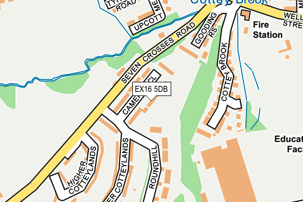 EX16 5DB map - OS OpenMap – Local (Ordnance Survey)