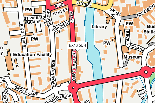 EX16 5DH map - OS OpenMap – Local (Ordnance Survey)