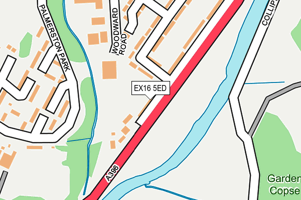 EX16 5ED map - OS OpenMap – Local (Ordnance Survey)