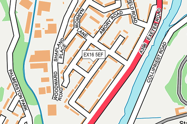 EX16 5EF map - OS OpenMap – Local (Ordnance Survey)