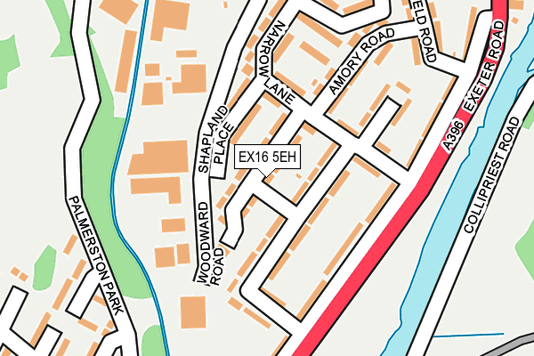 EX16 5EH map - OS OpenMap – Local (Ordnance Survey)