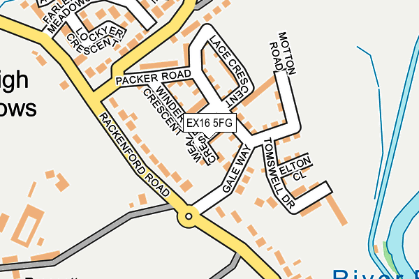 EX16 5FG map - OS OpenMap – Local (Ordnance Survey)