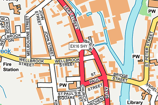 EX16 5HY map - OS OpenMap – Local (Ordnance Survey)