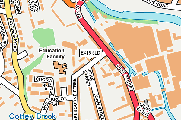 EX16 5LD map - OS OpenMap – Local (Ordnance Survey)