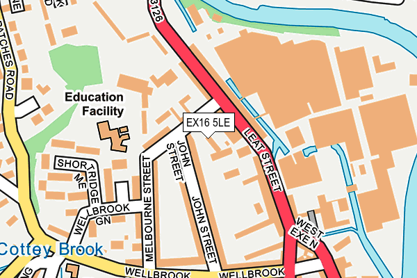 EX16 5LE map - OS OpenMap – Local (Ordnance Survey)