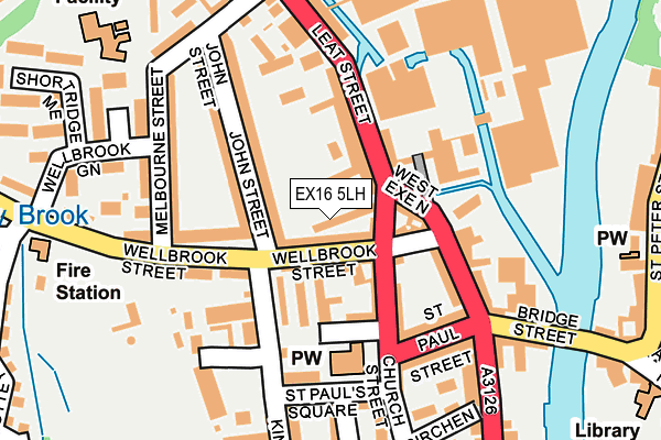 EX16 5LH map - OS OpenMap – Local (Ordnance Survey)