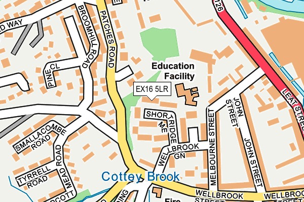 EX16 5LR map - OS OpenMap – Local (Ordnance Survey)