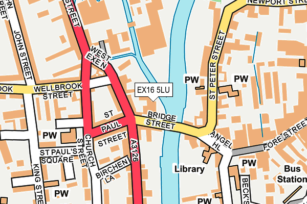 EX16 5LU map - OS OpenMap – Local (Ordnance Survey)