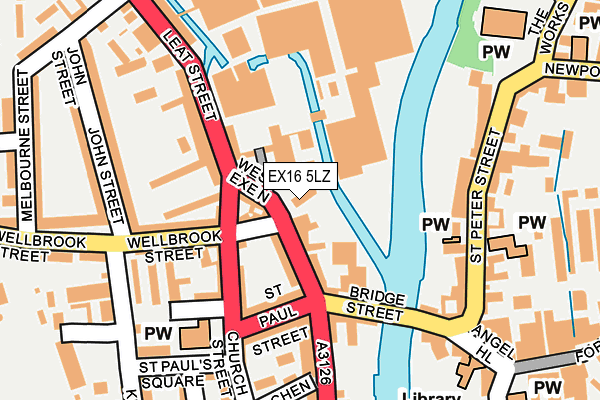 EX16 5LZ map - OS OpenMap – Local (Ordnance Survey)