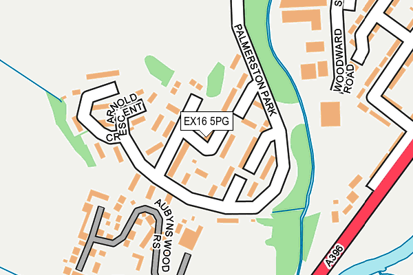 EX16 5PG map - OS OpenMap – Local (Ordnance Survey)