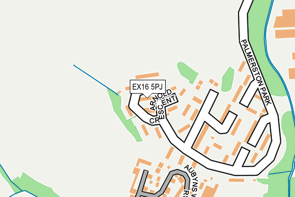 EX16 5PJ map - OS OpenMap – Local (Ordnance Survey)