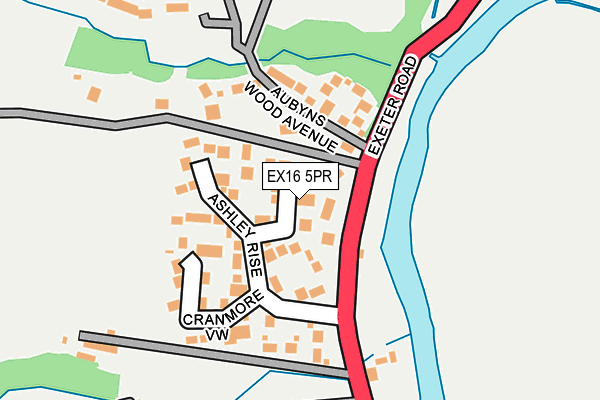 EX16 5PR map - OS OpenMap – Local (Ordnance Survey)
