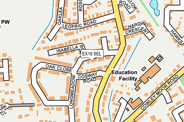 EX16 6EL map - OS OpenMap – Local (Ordnance Survey)