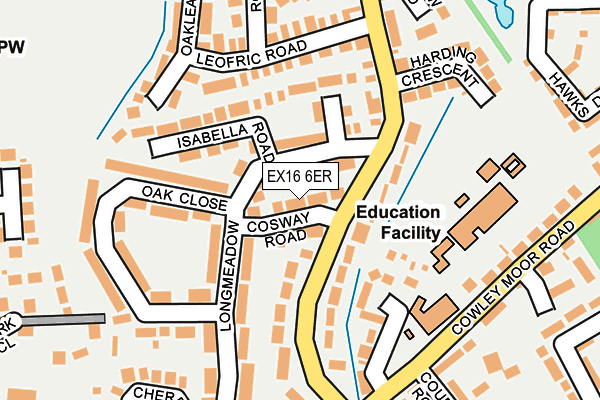 EX16 6ER map - OS OpenMap – Local (Ordnance Survey)