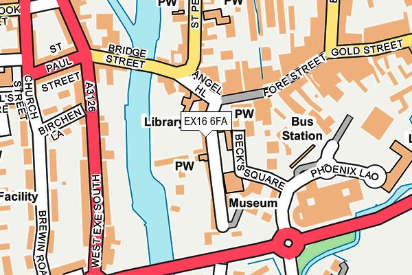 EX16 6FA map - OS OpenMap – Local (Ordnance Survey)