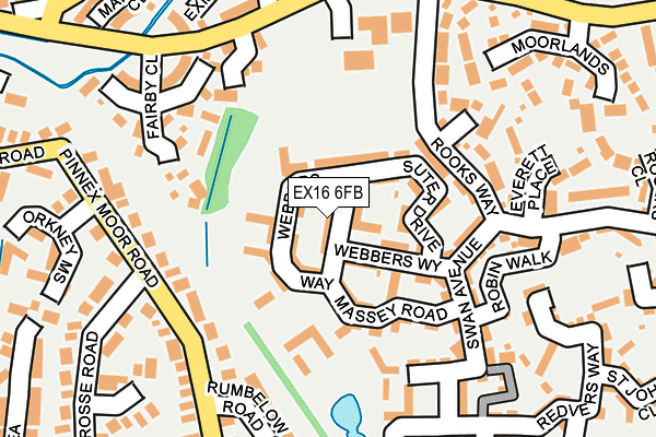 EX16 6FB map - OS OpenMap – Local (Ordnance Survey)