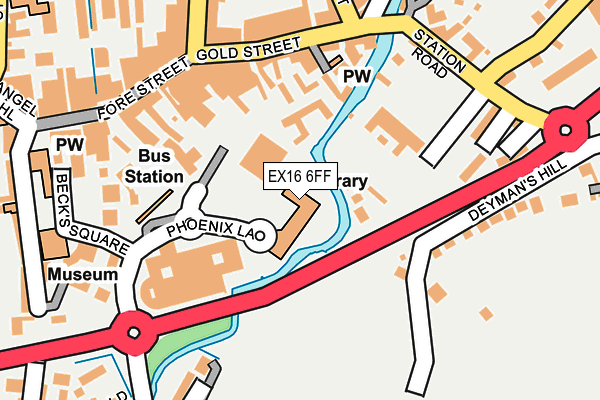 EX16 6FF map - OS OpenMap – Local (Ordnance Survey)