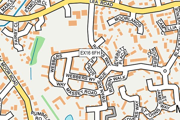 EX16 6FH map - OS OpenMap – Local (Ordnance Survey)