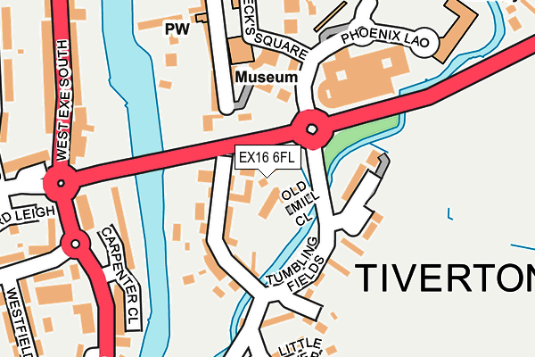 EX16 6FL map - OS OpenMap – Local (Ordnance Survey)