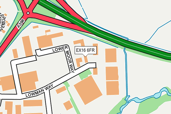 EX16 6FR map - OS OpenMap – Local (Ordnance Survey)