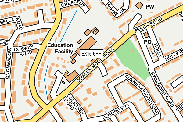 EX16 6HH map - OS OpenMap – Local (Ordnance Survey)