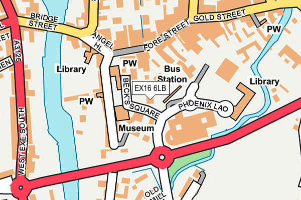 EX16 6LB map - OS OpenMap – Local (Ordnance Survey)