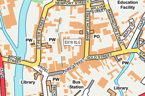 EX16 6LG map - OS OpenMap – Local (Ordnance Survey)