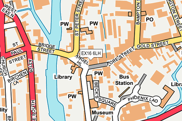 EX16 6LH map - OS OpenMap – Local (Ordnance Survey)