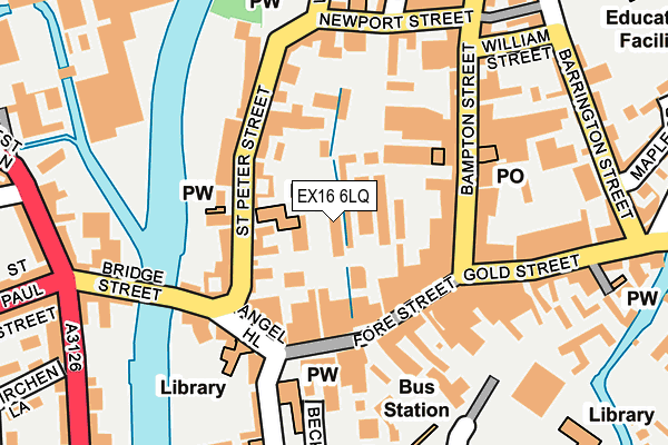 EX16 6LQ map - OS OpenMap – Local (Ordnance Survey)