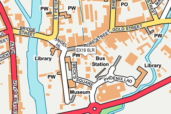 EX16 6LR map - OS OpenMap – Local (Ordnance Survey)