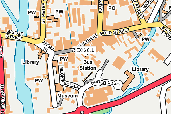 EX16 6LU map - OS OpenMap – Local (Ordnance Survey)