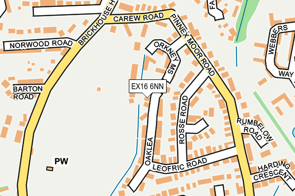 EX16 6NN map - OS OpenMap – Local (Ordnance Survey)