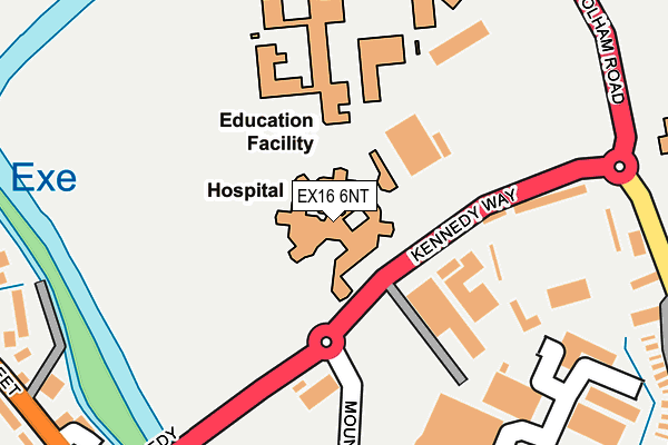 EX16 6NT map - OS OpenMap – Local (Ordnance Survey)