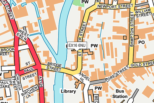 EX16 6NU map - OS OpenMap – Local (Ordnance Survey)